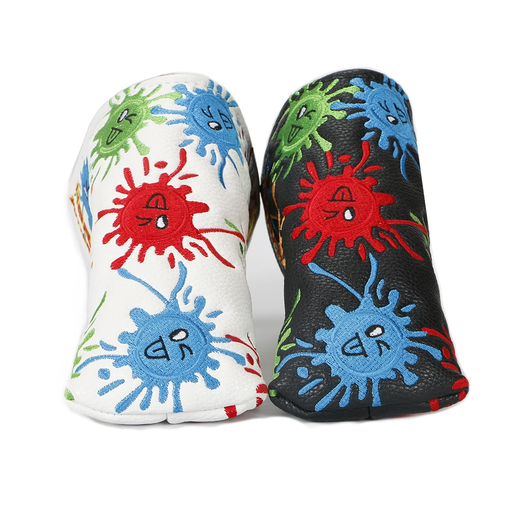 NEW Golf putter headcover PU Golf Putter Cover Golf protection headcover balck white to choose free shipping