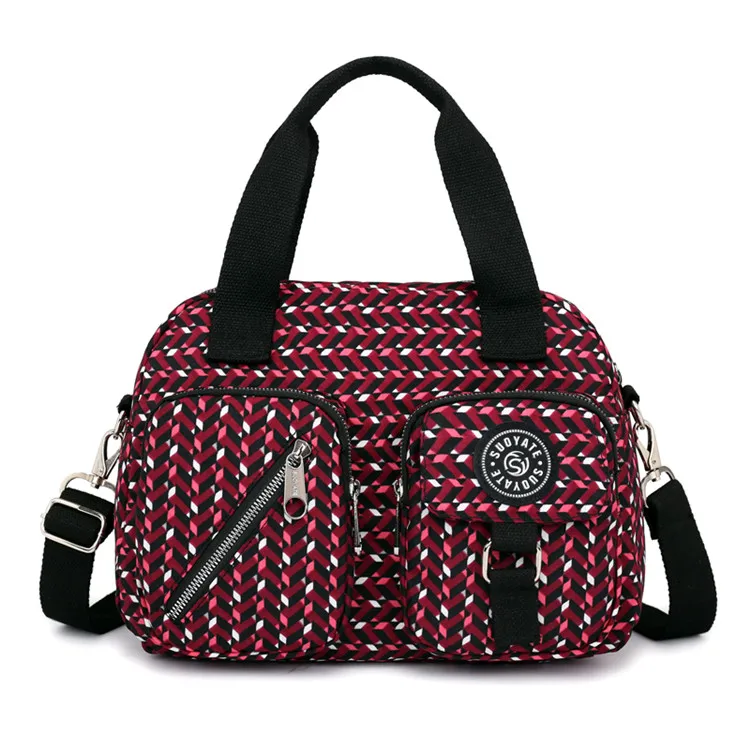 Высококачественная женская сумка через плечо, дамская сумка с принтом, сумка-тоут, нейлоновая Повседневная сумка-мессенджер, пляжная сумка для покупок, 13 цветов - Цвет: Printing 3