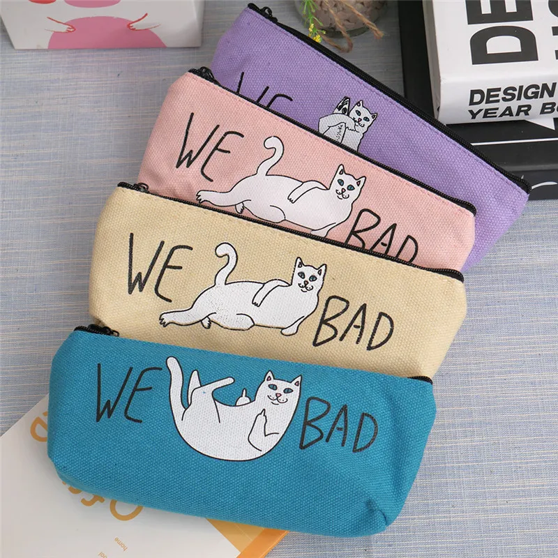 Women Travel Toiletry Cosmetic Bag Pencil case Make Up Makeup Case Storage Pouch Purse Organizer Cartoon Cat Makeup Tote bag multifunctional women makeup storage bag travel pouch hanging toiletry organizer