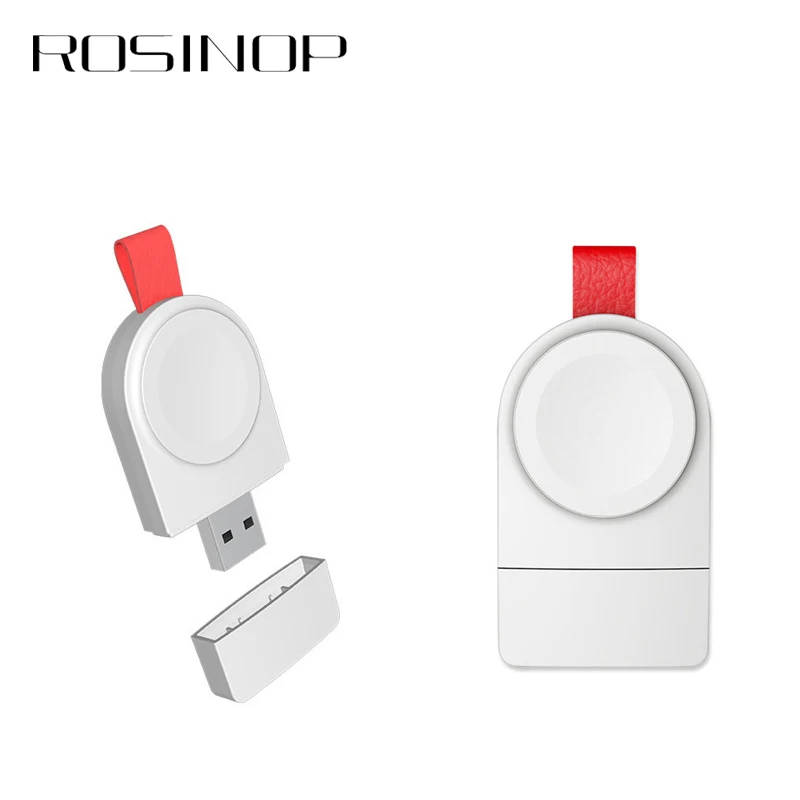

Rosinop QI Wireless Charger For apple Watch Magnetic Fast USB Charger For iwatch 1 2 3 4 cargador Portable Fast Charging Station