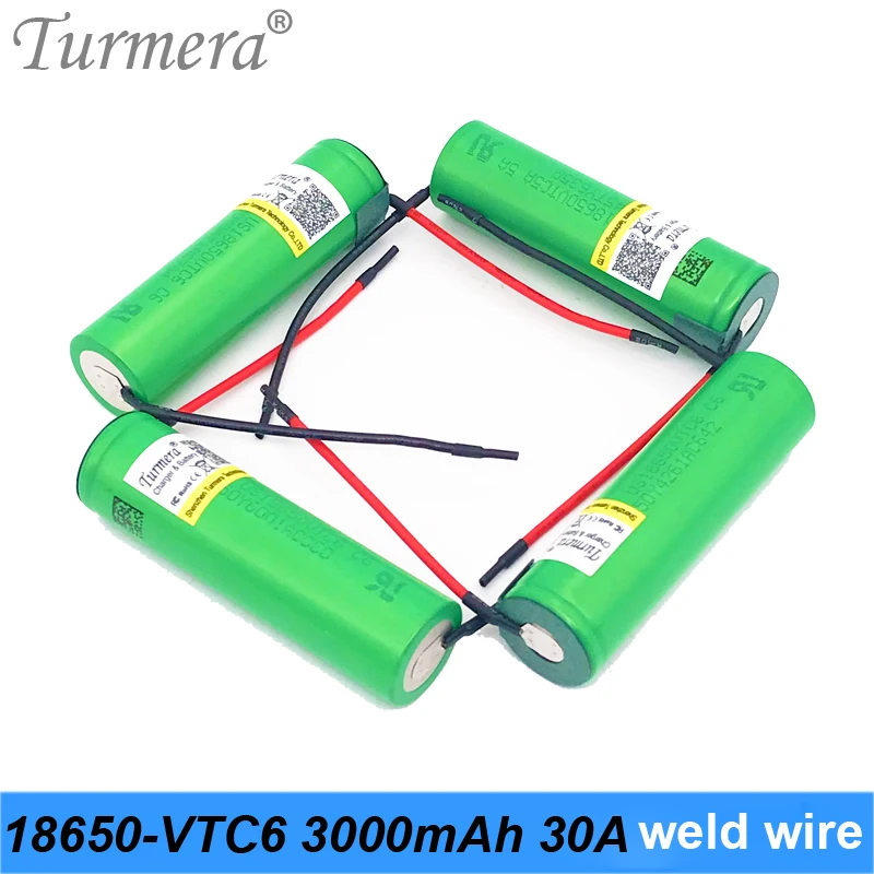 us18650vtc6 vtc6 30a 18650 3000mah аккумулятор сварочный провод для аккумуляторной отвертки перезаряжаемый аккумулятор