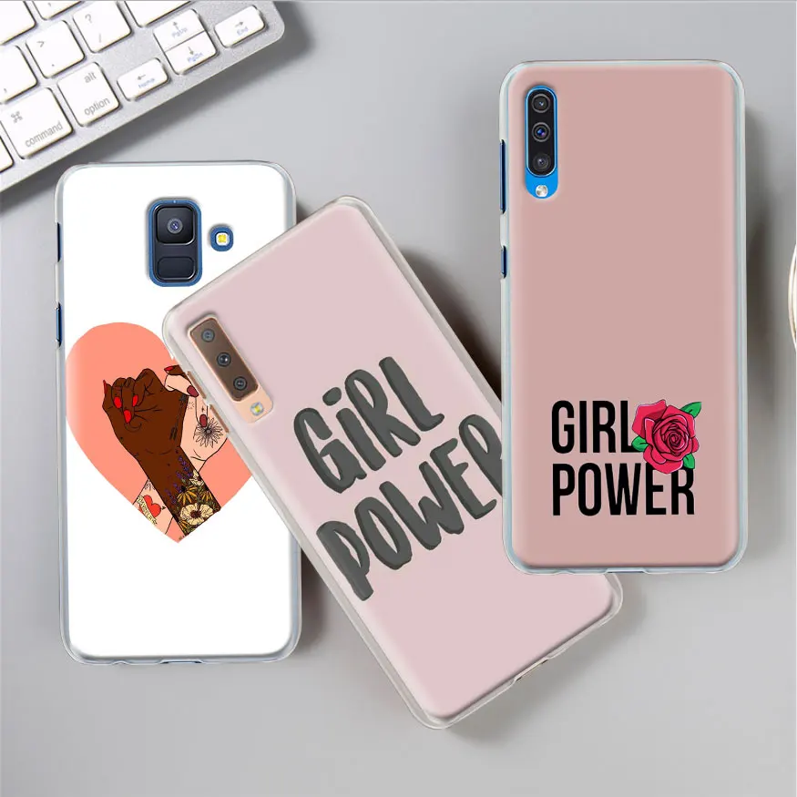 Эстетика Минимальный «Girl power» и женских чехол для samsung Galaxy A30 A40 A50 A70 A6 A8 плюс A7 A9 M30 Футляр для телефона