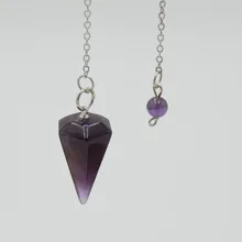 Для мужчин и женщин рейки маятник натуральный камень амулет лечебная подвеска-кристалл маленький размер аметисты Лапис медитация шестиугольные Маятники