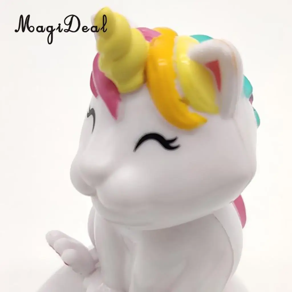 Solar Powered Cute Cat Unicorn Nodding Head Figure Doll Kids Toy Gift Home Office Car Decoration