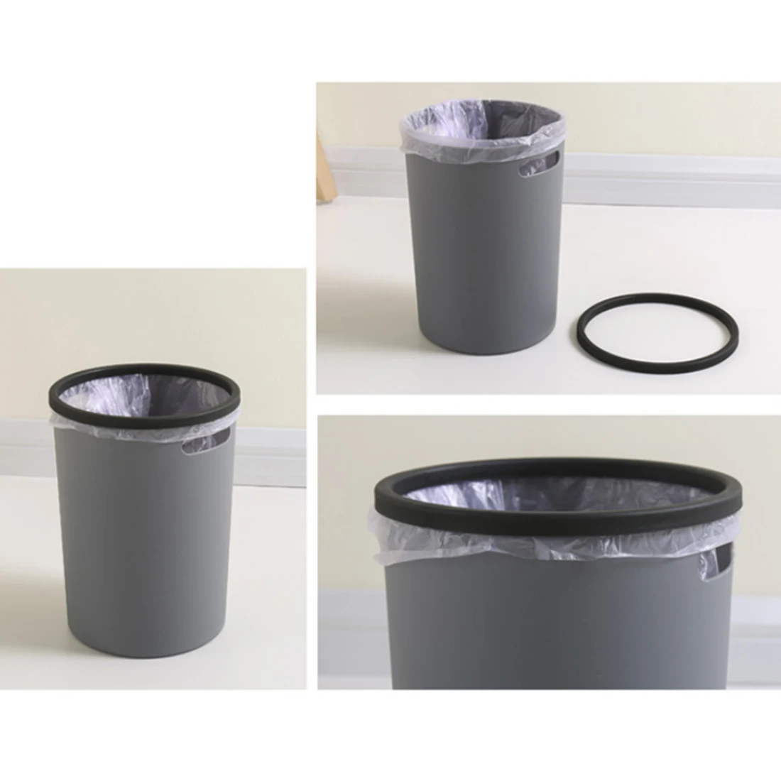 Itechor Simple Style Household Pressing Ring Plastic Trash Can Itechor Simple Style Household Pressing Ring Plastic Trash Can Office Living Room Garbage Bin Without Lid In Waste Bins From Home Garden On