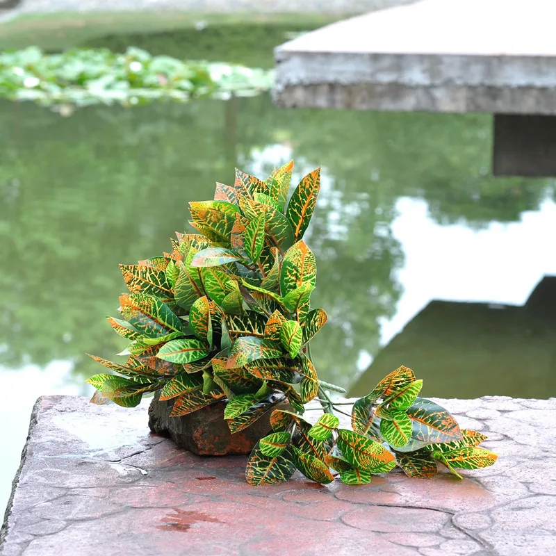 Green artificial leaf decorative leaf shaped Fake Plants for European