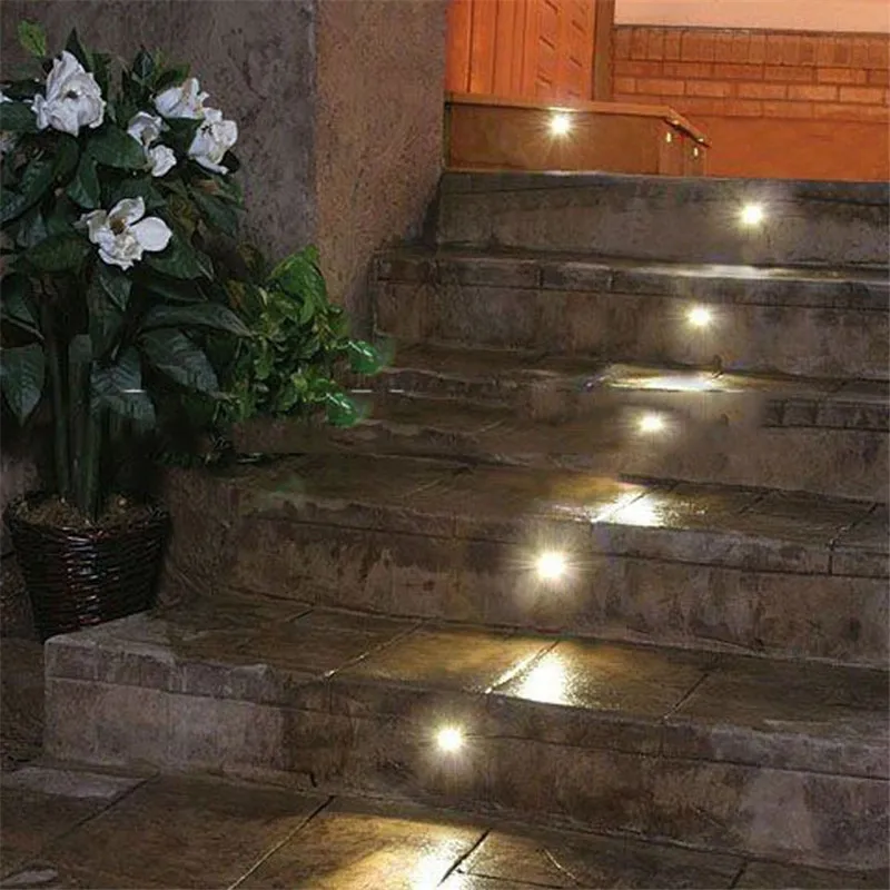 Levou ao ar Tensão à Prova Água para Jardim Quintal de Degraus da Escada 12v de Baixa Convés Levou Recesso Chão Livre Paisagem Iluminação Ip67 d' Pátio Luz 20 Ar Livre Paisagem Iluminação IP67 12V de