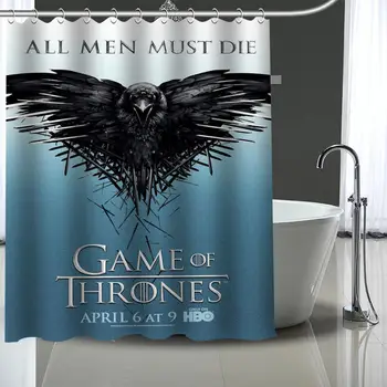 

Custom Game of Thrones Shower Curtain With Plastic Hooks Modern Fabric Bath Curtains Home Decor Curtains Custom Your image
