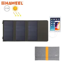HAWEEL 21 Вт Складная солнечная панель зарядное устройство с 5 В 2.9A Max Dual usb порты Портативный Путешествия солнечные панели