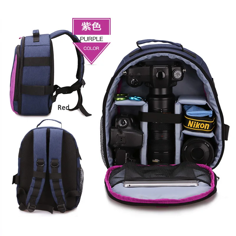 

Digital SLR Camera Backpack Durability Storage for Canon EOS R Rebel SL2 SL1 T7 T7i T6i T5i T6s T6 T5 T4i T3i T3 T2i T1i X8i