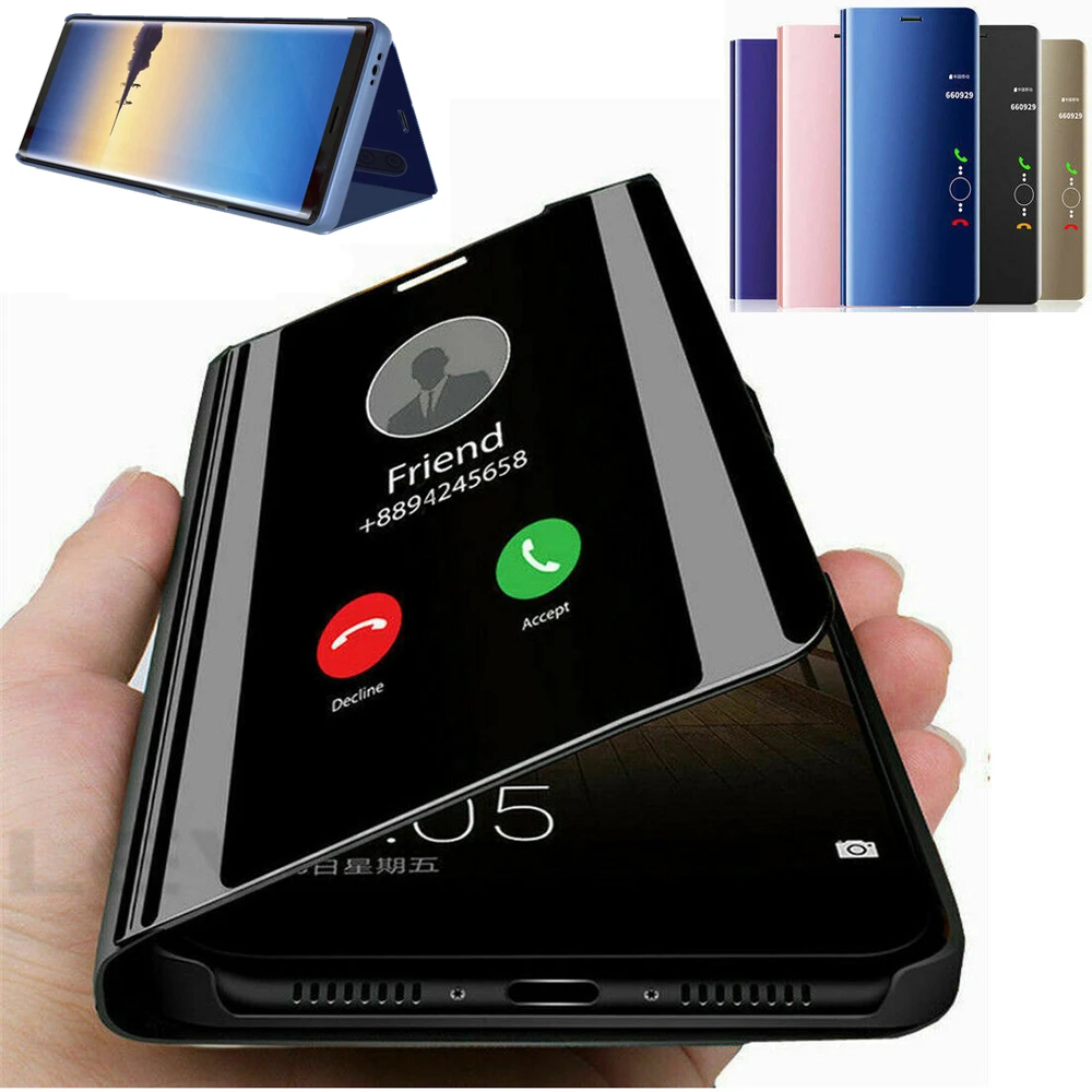 

Redmi Note 8 7 6 5 Pro 6A 4 K20 Flip Case Luxury Mirror Leather Cover Stand Case Bag For Xiaomi mi 9T CC9 9 Lite A2 A1 6X 5X 7A