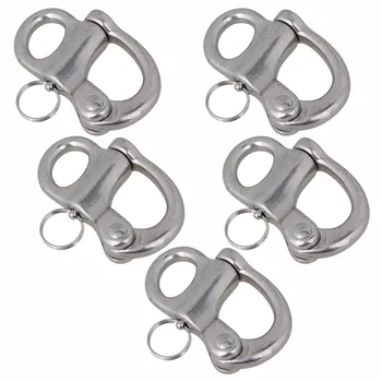 

304 Stainless Steel Boat Sailing Bail Snap Shackle Rigging Silver 95mm
