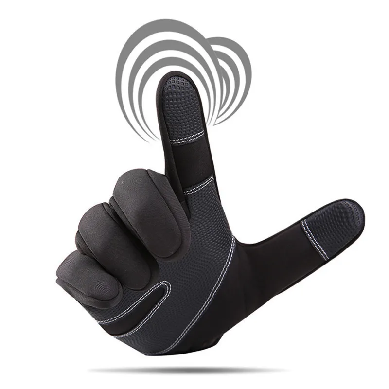 Спорт на открытом воздухе Windstopper водонепроницаемые теплые перчатки для верховой езды полный палец перчатки для мотоцикла Сенсорный экран перчатки для мужчин