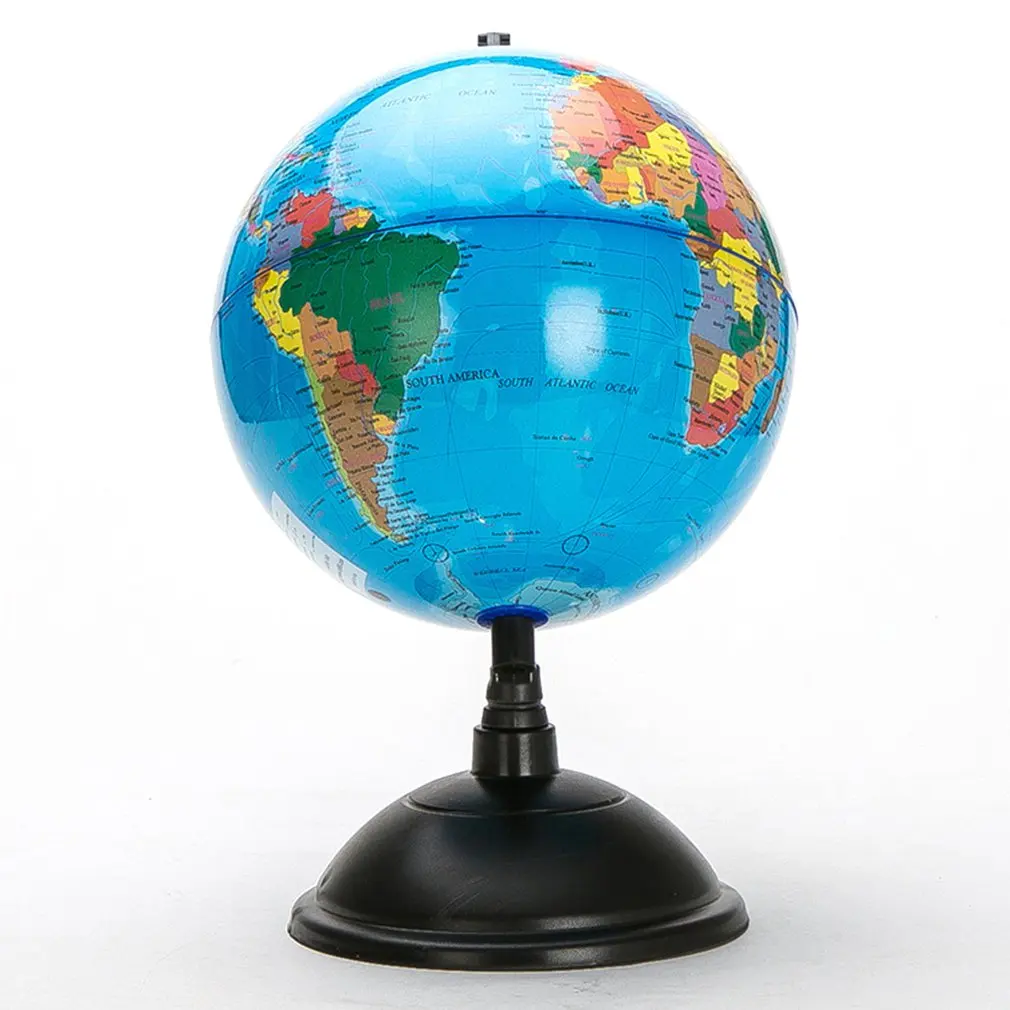 20cm Blue Ocean World Globe Map With Swivel Stand Geography Educational Toy enhance knowledge of earth and geography