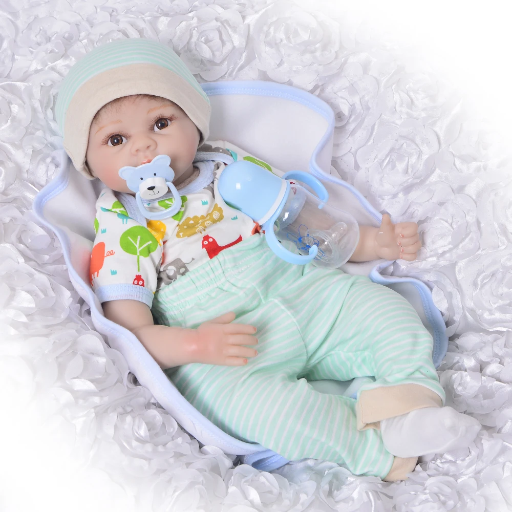 

KEIUMI 22 Inch Doll Kids Playmates Gifts For Boy Realistic Silicone Reborn Baby Dolls 55 cm Soft Vinyl Body Fashion Boneca Toy