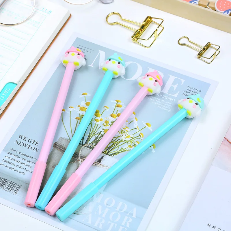 

cute chick neutral pen student school pen kawaii gel pen office signature Pen Stationery Supplies 0.5mm black