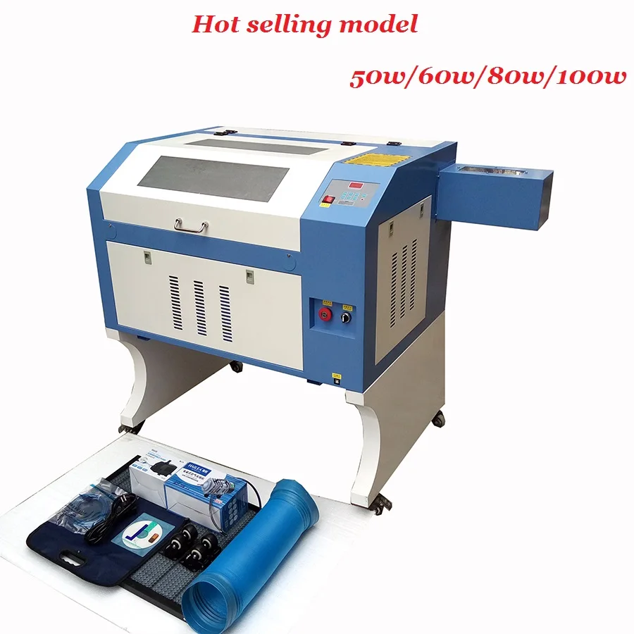 

4060 laser engraving cutting machine 80w for wood acrylic rubber sheet hot selling in Russia 50w 60w 100w optional