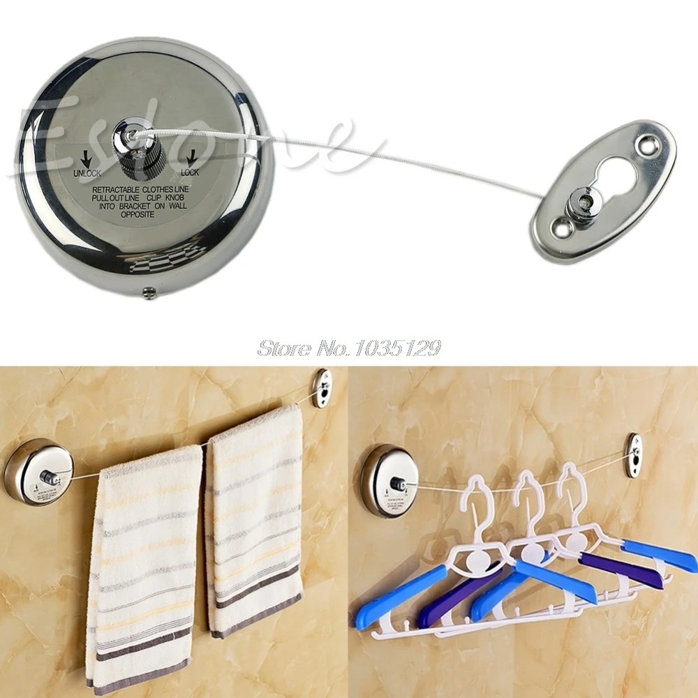 

Home Hotel Retractable clothesline Stainless Steel Square Round Clothesline outdoor Clothes Dryer with 2.5m clothesline rope