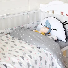 Детское белье для детской кроватки, детские кроватки, бампер, органайзер, бортики для кроватки, 4 шт., бамперы, наволочка, Qulit, Обложка, простыня для кроватки