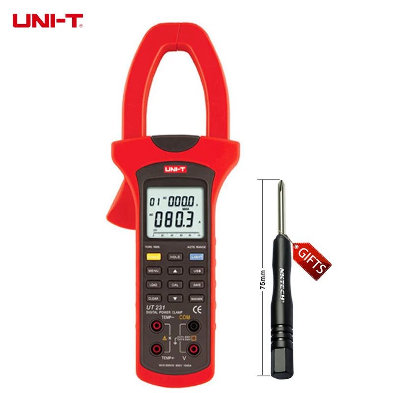 

Professional UNI-T UT231 Digital Power Clamp Meter with True RMS AC Voltage/AC Current Meter