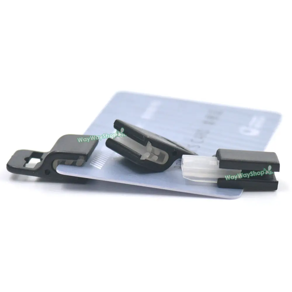 

10 Pcs Small Plastic Black Gripper ID Badge Card Holder Clamp and Lanyards Neck Strap