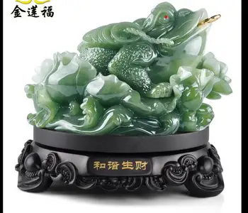 

Toad Golden Gold cicada fortune decoration small prosperous money toad office store home sculpture decoration statues Home