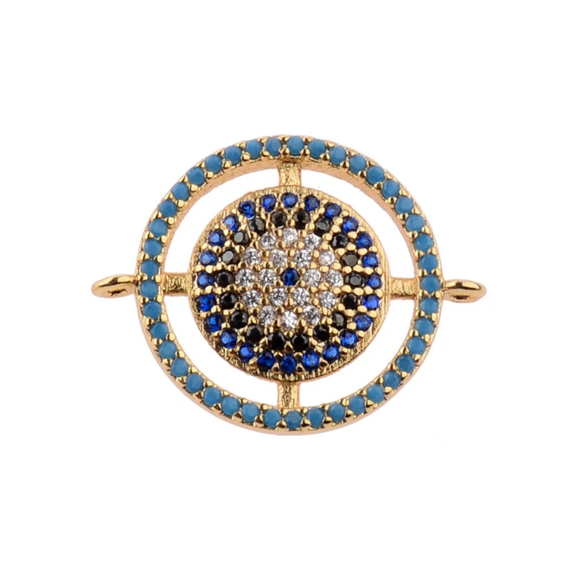 NEW Evil Eyes Connector Charms New Arrival Rhinestone Charm Pendants For Jewelry Making Diy Accessories Beads cz Compass Jewelry Findings