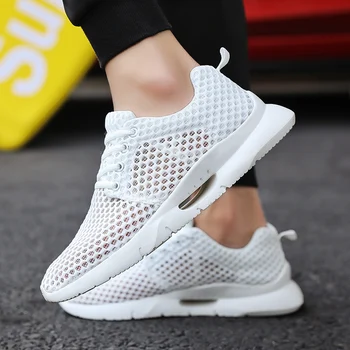 

Vogue Summer Sneakers Men Casual Shoes Big Size 68 Mens Flats Hollow Male Footwear Loafers Light Walking Man Sneakers Shoes