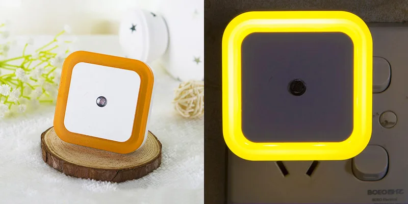 Baby LED night light auto with sensor lamp control 220V EU plug wall lights bedside lamps Backlight for toilet (14)