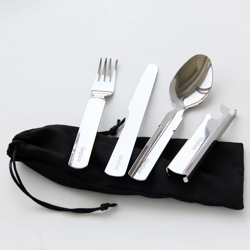 6 sets qinggear 4 en 1 Excursión que acampa cubiertos cuchara Tenedores abrebotellas cuchillo picnic portátil Vajilla con nylon bolsa 6 sets qinggear 4 en 1 Excursión que acampa cubiertos cuchara Tenedores abrebotellas cuchillo picnic portátil Vajilla con nylon bolsa