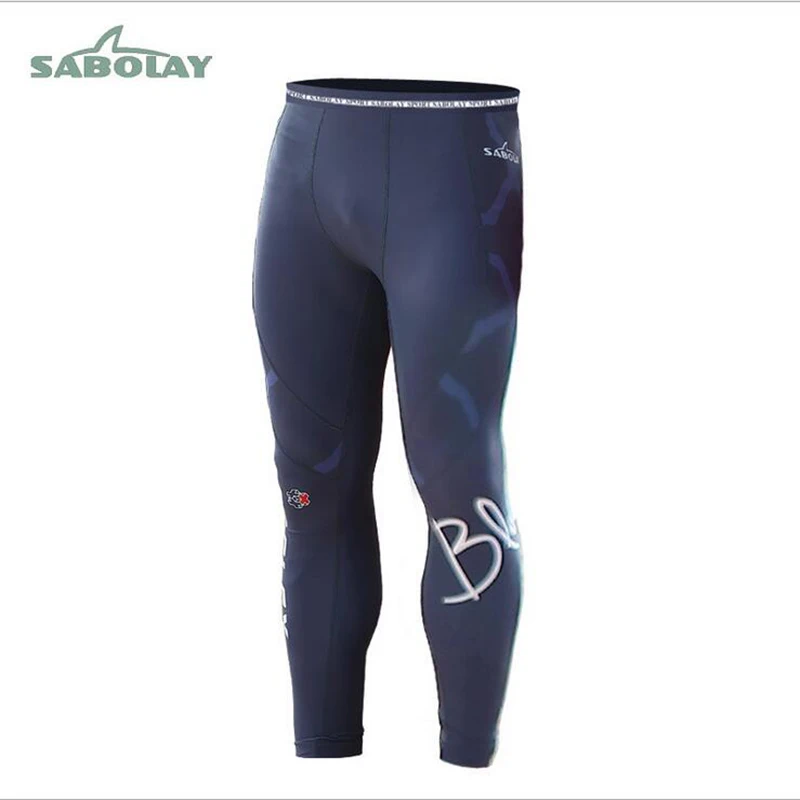 Sabolay Men Surf Rash Guard Pants Diving Surfing Tights Wetsuits Rubber
