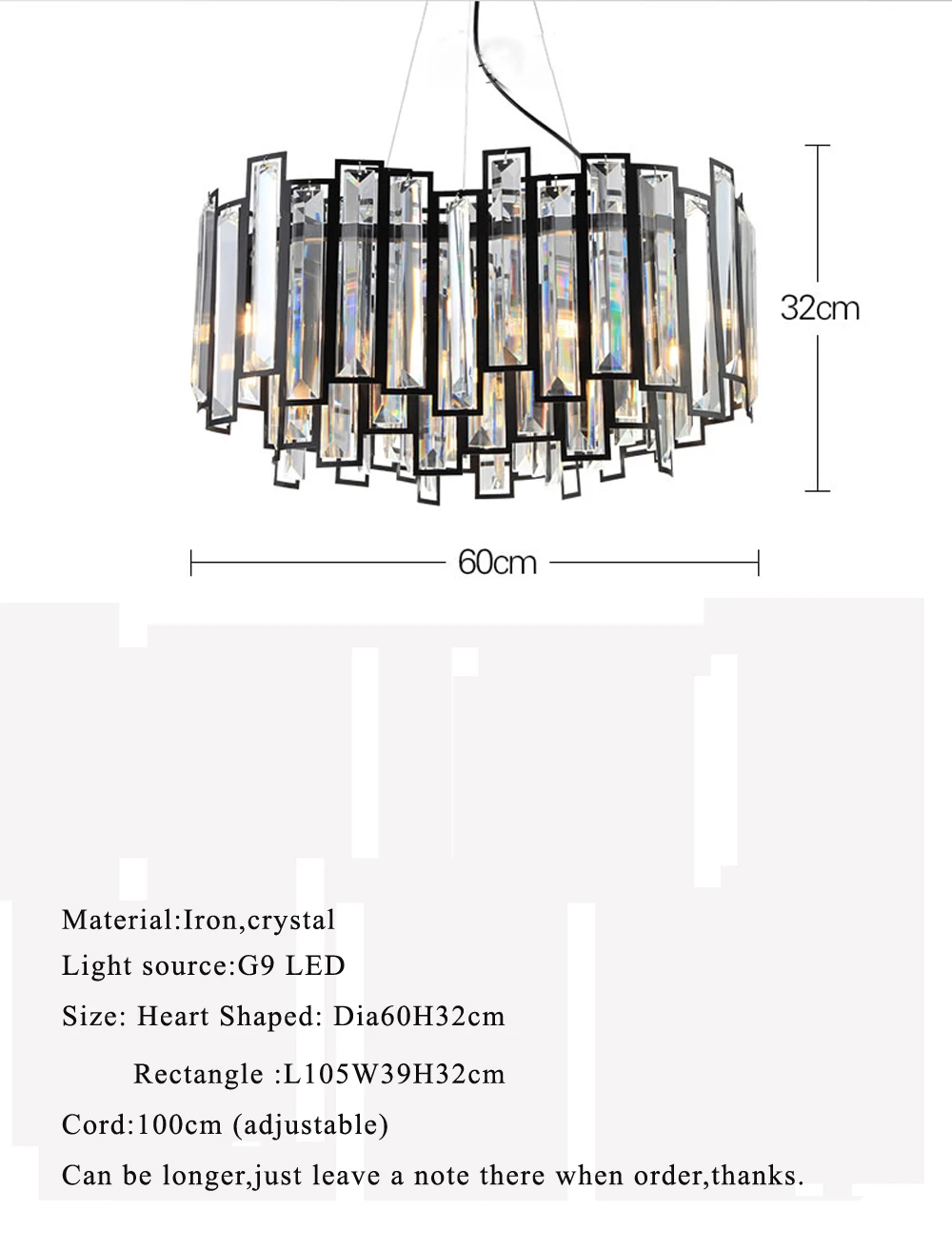 led g9 Новых Китайских Железные Хрустальные Светодиодные Лампы.Светодиодные Светильники Люстры Подвесные.Светильники Подвесные Светильники.Светильник Подвесной Светильник.Для Столовой Фойе и Ресторана