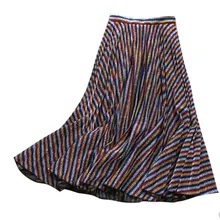 Miyake/ ; модная юбка в радужную полоску; плиссированные юбки