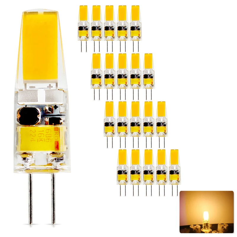 

20PCS/lot High quality 3W 6W COB LED G4 led Bulb 360 Beam Angle Bombillas Replace Halogen Chandelier Lights Mini G4 LED