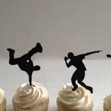 Блеск пользовательские Брейкданс на день рождения бокалы для кексов baby shower Свадебная вечеринка украшения торта пончик приборы для еды