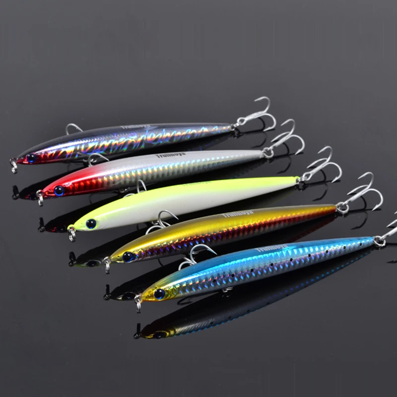 

Brand 5pcs/lot Lipless Minnow Pencil Fishing Lure 12.5cm 28g Hard Bait Artificial Fish Lures Wobbler Fishing Tackle
