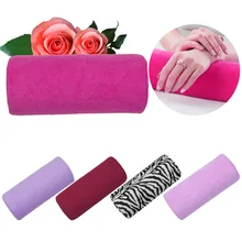 Половинная Колонка Подушка для рук дизайн ногтей маникюр хлопок фланель розовый/фиолетовый/красный/ярко-розовый/Зебра полосы