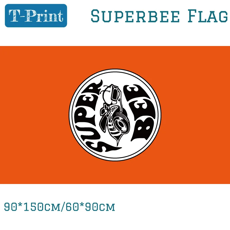 

Free shipping 3x5FT Polyster Superbee Flag For Car Banner 90x150cm 60x90cm Car Racing
