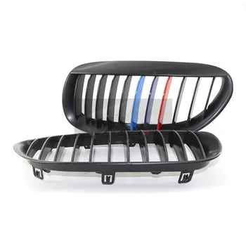 

2 Pcs M-Color Car Front Hood Kidney Grille Grill for BMW E63 6 Series 2005 2006 2007 2008 2009 2010 Auto Bonnet Grill