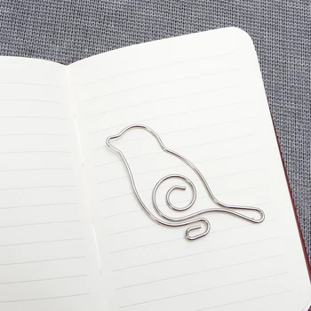 

Cute Bird Metal Paper Clips Pin Book Bookmark Memo Clip Office School Stationery