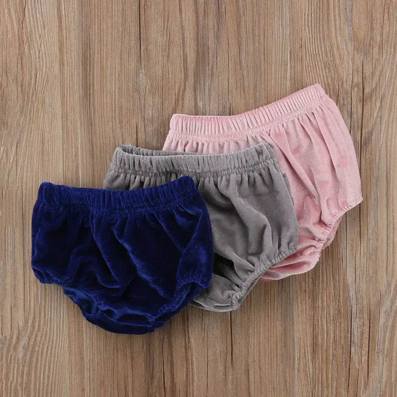 Toddler Infant Baby Boys Girls Kids Velvet Pants Shorts Bottoms Bloomers Pantiesin Shorts from