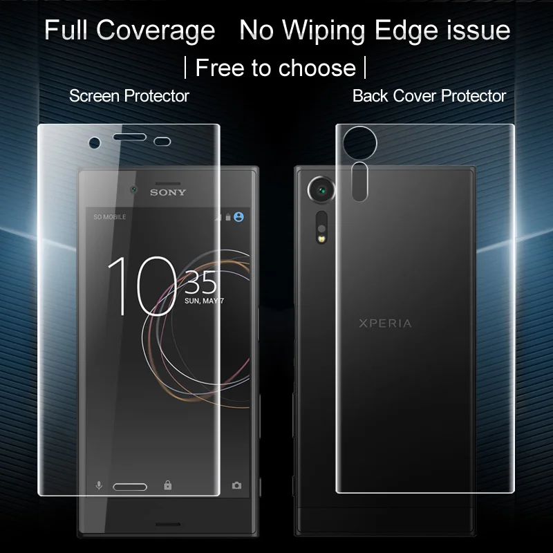 

Imak 2pcs Hydrogel Film for Sony Xperia XZs XZ Screen Protector Back Cover 0.15mm Thickness Front Cover Film