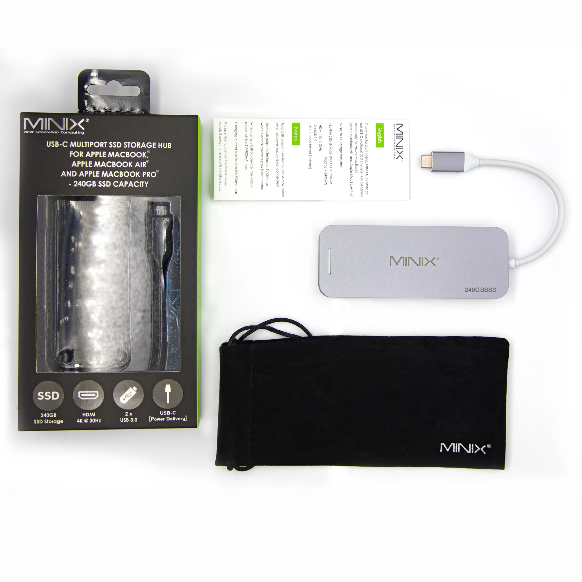 Мини адаптер для MacBook Pro многопортовый концентратор Type C с поддержкой USB 3 0 HDMI 120 ГБ