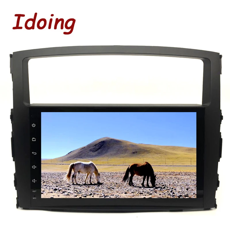 Excellent Idoing 2G Android6.0 2Din Steering-Wheel For MITSUBISHI PAJERO V97 V93 Quad Core Car Multimedia TV Fast Boot Built-in 3G Dangle 3