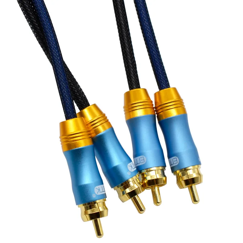 EMK OD 10mm RCA Cable Stereo Audio RCA to RCA Male to Male Coaxial cable for TV Amplifier Home Theater DVD (18)