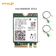 Dual Band NGFF/M.2 2x2 Беспроводной-AC 9260 для Intel 9260NGW 1730 Мбит/с 1,73 Гбит/с 802.11ac wi-Fi Bluetooth 5,0+ 2 антенн