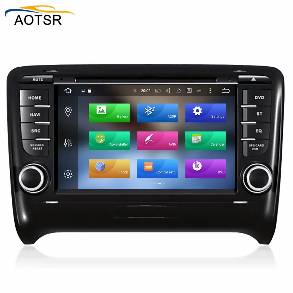 Cheap Android 8.1 4G RAM 2 DIN Car DVD PLAYER For AUDI TT 2006 - 2011 GPS radio stereo wifi navigation touch screen multimedia 2