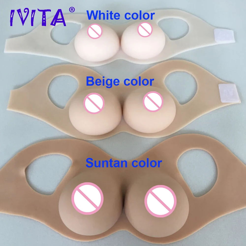 

IVITA Realisitc Silicone Breast Forms Fake Boobs False Breasts For Crossdresser Transgender Enhancer Drag-Queen Shemale Cosplay