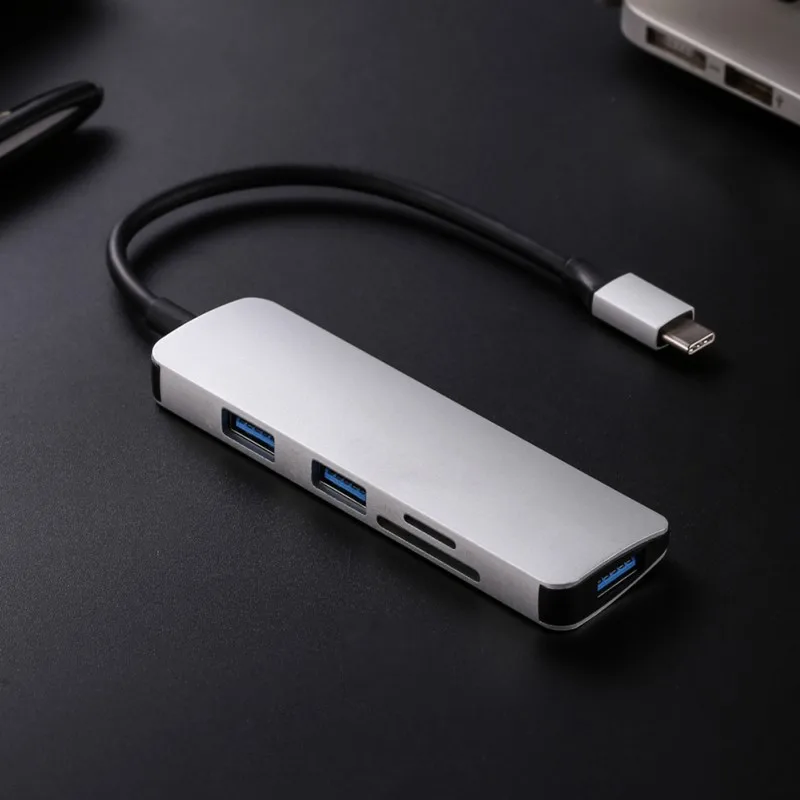 5 в 1 usb хаб 3 * USB3.0 + SD/TF карта порта адаптер высокоскоростной разветвитель