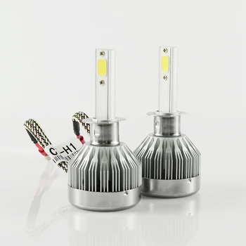 

2017 Top Fashion Time-limited 2x 60w H1 6000lm Super Power Car Headlight Single Beam Auto Headlamp Lights Cob Bulbs 6500